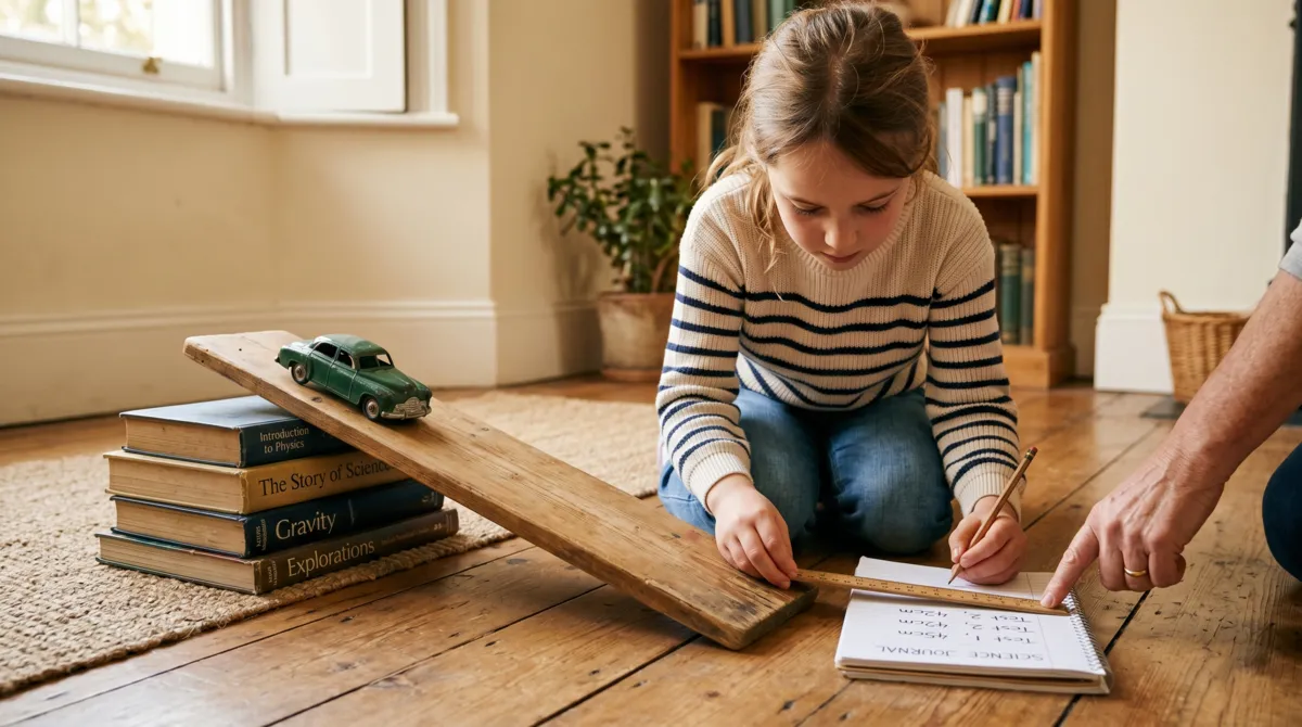 inquiry-based learning without rigor — child doing guided science experiment with adult support